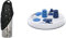 TRIXIE 24606 Flasche mit Trinknapf, Edelstahl/Kunststoff, 0,75 l & 32026 Dog Activity Flip Board, ø 23 cm - farblich sortiert