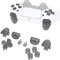 eXtremeRate Kit de Botones Completos para ps5 Mando - Repuesto de D-Pad, R1 L1, R2 L2, Share, Options y Botones de Acción, Teclas Compatible con ps5 BDM-010 BDM-020 (Transparente Negro)