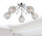 bmf-versand Deckenlampe für Schlafzimmer inkl Pflegetuch - Elegante Deckenleuchte 5-Flammig Küche Esszimmer - Deckenstrahler Kristalle für Wohnzimmer Badezimmer Länge 54 cm