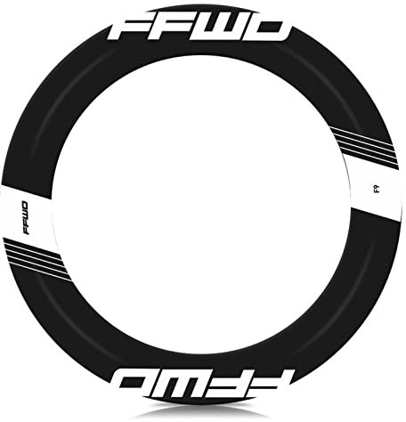 BUSEB Fahrrad Felgen Aufkleber Rennrad FFWD F9D Laufradsatz Aufkleber Fahrrad Zierfelge Carbon Ring Felgenaufkleber Kratzfest (Color : Bright White)