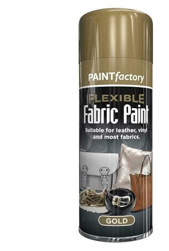 SuperGift.com 200ml All Purpose Aerosol Fabric Gold Spray Paint Quick Drying Spray, Fast Dry and Excellent Coverage for Vinyl, Most Fabrics, Metal, Wood, Plastic and More by Diva Gift