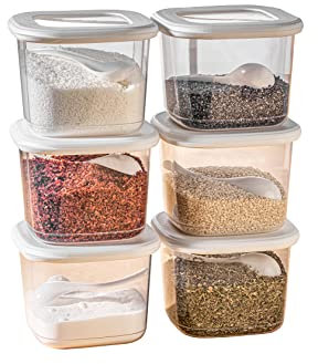 Viwares Vorratsdosen mit Deckel Luftdicht, 6er Vorratsbehälter Set BPA-Frei, Vorratsdose zur Müsli Mehl Aufbewahrung Küche, Praktische Organizer Küche, Frischhaltedosen für Lebensmittelaufbewahrung