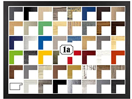 Multicolore Deluxe Bilderrahmen Posterrahmen 80x105 cm Schwarz Gemasert Kunstglas klar Hintergrund Weiss