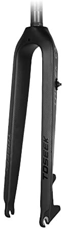 JZYSS Fahrrad Gabel MTB-Gabel Vollcarbon-Fahrradgabel 26/27,5/29 starre Fahrradgabel, gerades Rohr, 560 g Carbon, leichte Fahrradgabel Fahrradgabeln (Color : Black 26er)