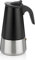 kela Espressokocher 300ml, Espressomaschine für 6 Tassen, für alle Herdarten auch Induktion, FERRARA, Kaffeekocher Edelstahl schwarz matt