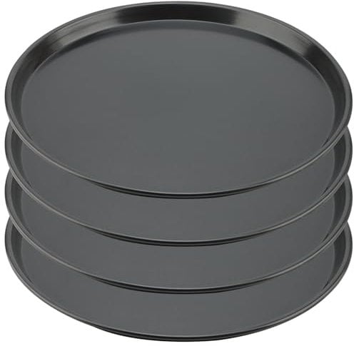 ZEONHEI 4 Pack 12 Inch Non Stick Pizza Tray, Round Pizza Baking Pan for Oven