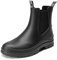 DREAM PAIRS Stivali di Pioggia Donna Stivali Chelsea da Donna Stivali di Gomma Alla Caviglia Donna Stivali da Gomma Impermeabili Antiscivolo Comodi,Size 40,Nero,SDRB2405W-E