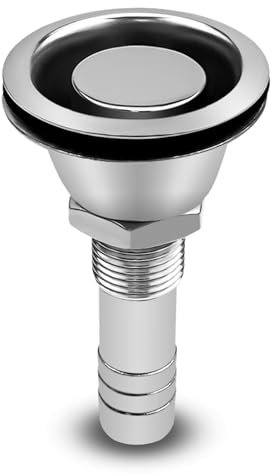 5/8 Boat Fuel Vent with Mounting Gasket, Fuel Gas Tank Vent Marine Grade 316 Stainless Steel Hardware Fitting for Ship Kayak Yacht…