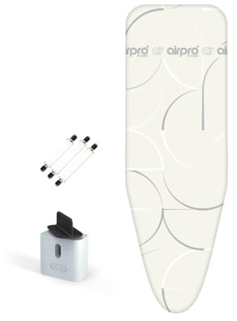 AirPro By Widex 6-layer ironing board cover for steam iron - Universal size S/M max 115x39 cm - No more water under the table - Irons up to 50% faster - Made IN Europa