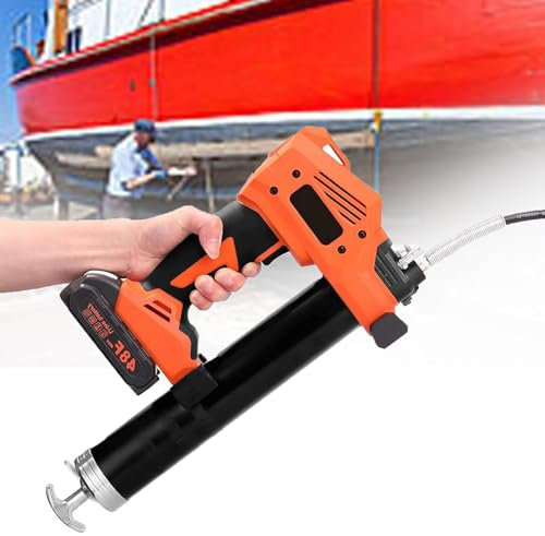 LSBHPPD Grease Machine High Pressure Lubricating Oil Refueling Tool,Cordless Electric Grease Gun - Battery Powered Greaser,20v 10000psi Excavator Greaser for Agricultural Machinery,Ships,1Battery