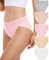 RHYFF Unterhosen Damen Baumwolle Hipster Unterwäsche Frauen Spitze Slip Damen Atmungsaktiv Stretch Panties Damen Weich Damen Slips Mehrpack S-XXL(RDE3168M-Pink)