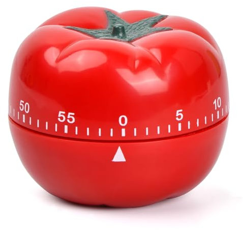 Temporizador Mecánico de Cocina, Tomate Temporizador, Temporizador de Cocina ABS, Temporizador Digital de 60 Minutos para Cocinar, Hornear, Aprender, Jugar