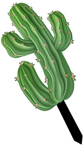 STOBAZA Kaktus Gartenstecker aus Acryl, Grün, für Garten und Hof | Liebliche Kaktusform, als Außen Deko für Frühling, Weg und Beet, Dekorativ im Yard