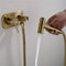 Messing Hot Cold Bidet Spray Handheld Windel Set für Toilette Schwarz