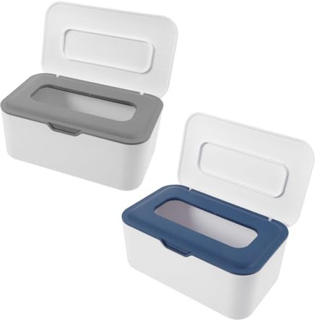 FELTECHELECTR 2stücke Tragbare Feuchttuchbox Für Praktischer Taschentuchspender Aufbewahrungsbehälter Für Wischtücher Geeignet Für Kinderwagen Und Kinderbetten Verhindert Austrocknen Der Tücher