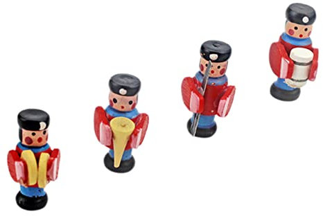 HEALSOPTHY Mini-Trommel-Ornamente Hölzerne Musiker-Puppen-Requisiten Für Foto-Requisiten Spielzeughaus-zubehör