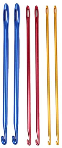 Häkelnadel-Set (6er),Crochet-Hook für Tunesische Häkelnadel,2.75mm Bunt Häkelnadeln Set,4.0mm,6.0mm Tunesische Häkelnadel SetHäkelnadelset,Tunesische Häkelnadeln