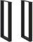 WKIEQACO Accessoires de table, pieds de table, pieds de table basse en forme de U, 2 pièces, noir, 28 x (72–73) cm en acier