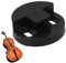 Bass Mute, Violin Silencer, Banjo Tone Stopper, 3,6 x 3,6 cm / 1,42 x 1,42 Zoll Gummi Bridge Zubehör, Noise Control Tool Set mit 3, Schwarz für Studenten, Teacher, Music Practice Class