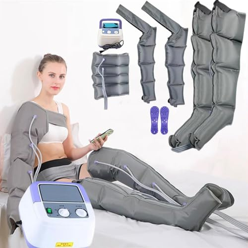 vanenferse Pressoterapia Linfodrenaggio Professionale 4 Camere, Apparecchio Pressoterapia Gambe Addome E Braccia per Casa, Massaggiatore Elettrico a Compressione d'Aria, 0-30 Min