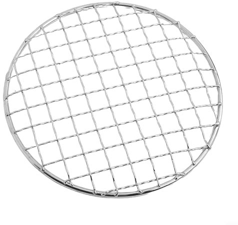 Runder Grillrost aus Edelstahl, Camping-Kochgitter, Grillrost, Grillrost, Outdoor, Picknick, Backblech, Ersatz-Mesh-Draht-Plattform für Holzkohle-Gasgrills (15 cm)