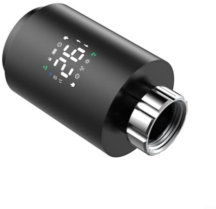 Heizkörperthermostat smart,Programmierbares Smart-Heizkörper-Thermostatventil für Tuya für Zigbee-Heizsysteme, Heizkörperventil-Thermostat mit mehreren Modi, Fernbedienung App-Steuerung (Schwarz)