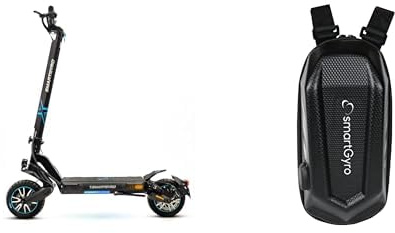 Patinete Eléctrico SmartGyro Dual MAX 2,2 Motores de 48V, 1000W Pot. Máxima + SmartGyro Bolsa Frontal PU+EVA, Pack Ahorro