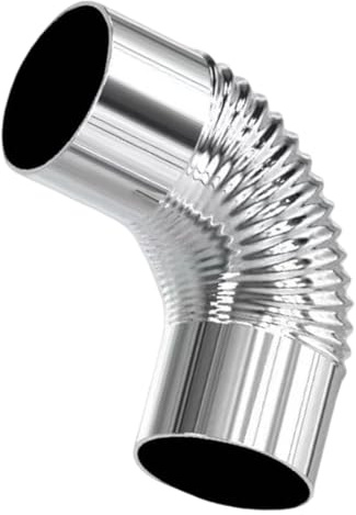Stove Pipe | 90-Degree Stainless Burner Accessories - Stove Vent Pipe | for Camping Outside Backyard House Fireplace BBQ Picnic Grilling Burning