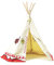 Tipi Spielzelt für Kinder Wigwam Spiel-Zelt Indianerzelt Indianer, Holzstangen und Baumwolle, Garden Games 3025