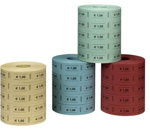 Herlitz 10733368 - Wertmarke 1 Euro 5x1000 Abrisse, farblich sortiert