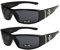 2er Pack Choppers 6608 X0 Sonnenbrillen Unisex Herren Damen Männer Frauen Brille - 1x Modell 01 (schwarz glänzend / schwarz getönt) und 1x Modell 05 (schwarz matt / schwarz getönt) - Modell 01 + 05 -