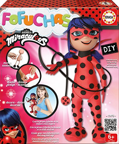 Prodigiosa: Las aventuras de Ladybug 17418 Miraculous: Tales of Ladybug & Cat Noir Fofucha, Multicolour, 2 x 100 piezas
