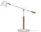 Unilux LED Schreibtischlampe Vicky, skandinavisch, dimmbar, weiß mit Holz