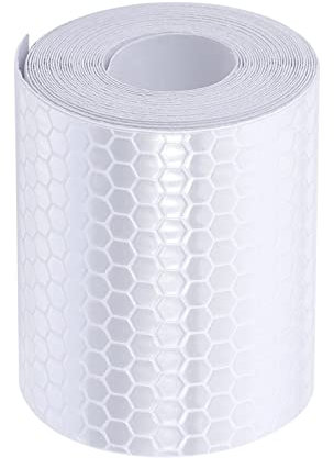 VOSAREA 3m Auto Reflektorband Selbstklebend Warnklebeband Warnband Reflektierend Band Klebeband für Sicherheit Warnung LKW Motorrad Fahrrad Nacht Reflektor Streifen Tape (Silber)