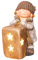 Wichtelstube-Kollektion XL 37cm LED Dekofigur Winterkind Weihnachten Deko Weihnachtsdeko Figuren Garten