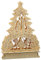 Cepewa Schwibbogen Kunst Weihnachten Holztannenbaum Krippe Weihnachtsdeko fürs Fenster mit 10 LEDs in warm weiß H 43 cm B 29cm