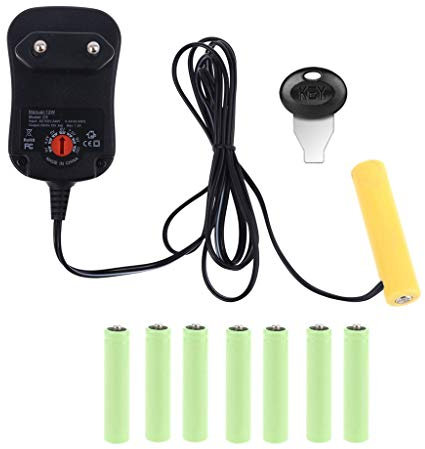 LEXIANG Adaptateur Secteur Universel réglable de Tension 3V 4.5V 6V 9V 12V UE pour remplacer l'éliminateur de Batterie 2AAA 3AAA 4AAA 6AAA 8AAA 1.5V AAA