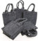Logbuch-Verlag 5 kleine Geschenktaschen aus Filz zum Befüllen 10 x 5 x 10 cm mini Filztasche Verpackung Ostern anthrazit Stofftaschen