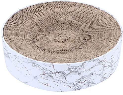Pssopp Tablero para rascar para Gatos, Papel Corrugado Redondo, rascador para Gatos, cartón, Almohadilla para rascar reciclable, sofá Cama para Gato