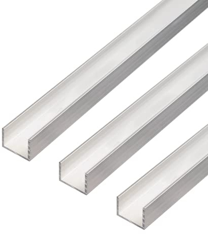 Alberts 499259 U-Profil | Aluminium, natur | 1000 x 30 x 20 mm | 3er Set