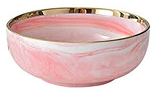 Four People Eating Pink Marble Rice Salad Ceramic Dinner Plate Soup Bowl Noodle Bowl Home Flavor Plate Rice Bowl dinnerware Sets-Four People (14set)