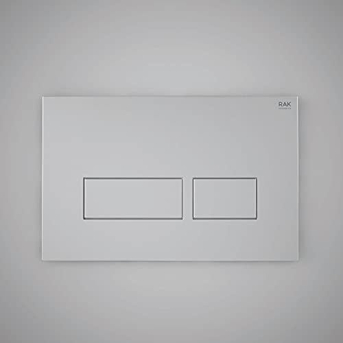 RAK Ecofix Matt Chrome Rectangle Push Button Dual Flush Plate Concealed Cistern