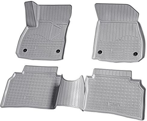 Recambo 3D Gummi Fußmatten kompatibel für OPEL Insignia B | BJ ab 2017> | Auto Gummimatten | Passgenau | mit Rand | grau