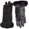 UGG® Damen Fabric/Leather Shorty Handschuhe Accessoires Schwarz Lrg