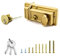 QWORK Night Latch Deadbolt Rim Lock with Key Gold Finish Antique Style Lock with Front Door Key