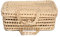 Bohome Living - Valisette de Rangement en Feuilles de Palmier, Vanity en Osier, Panier Salle de Bain (L)