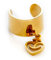 Astra Big Ear Cuff Ohrklemme Ohrstecker mit Herzanker Anhänger aus Edelstahl, goldfarben (1 Stück) Geschenkidee aus St Pauli