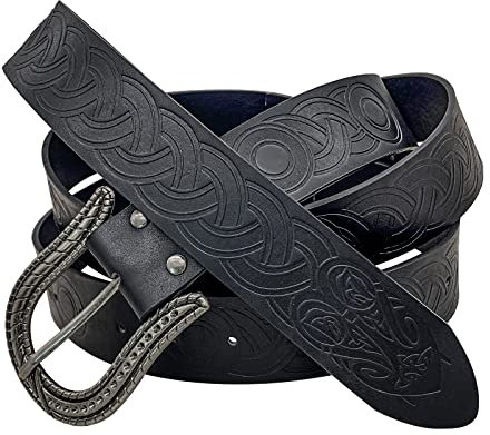 Mayting Mittelalter Ritter PU Leder Ring Gürtel Nordic LARP Schnalle Gürtel Cosplay Wikinger Retro Renaissance Gürtel für LARP, Ren Faire Halloween (A)