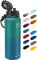 Fanhaw 1.2L Trinkflasche Edelstahl mit 1 Deckel (Chug Deckel) - Für Outdoor, Frauen, Männer | Auslaufsicher & Schweißfest mit Anti-Staub Deckel (Grün Blau)