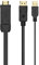 AISENS Cable Conversor Activo HDMI 2.0 + USB Alim. a DISPLAYPORT V1.2. HDMI/M-USB/M-DP/M. Negro. 1.8M